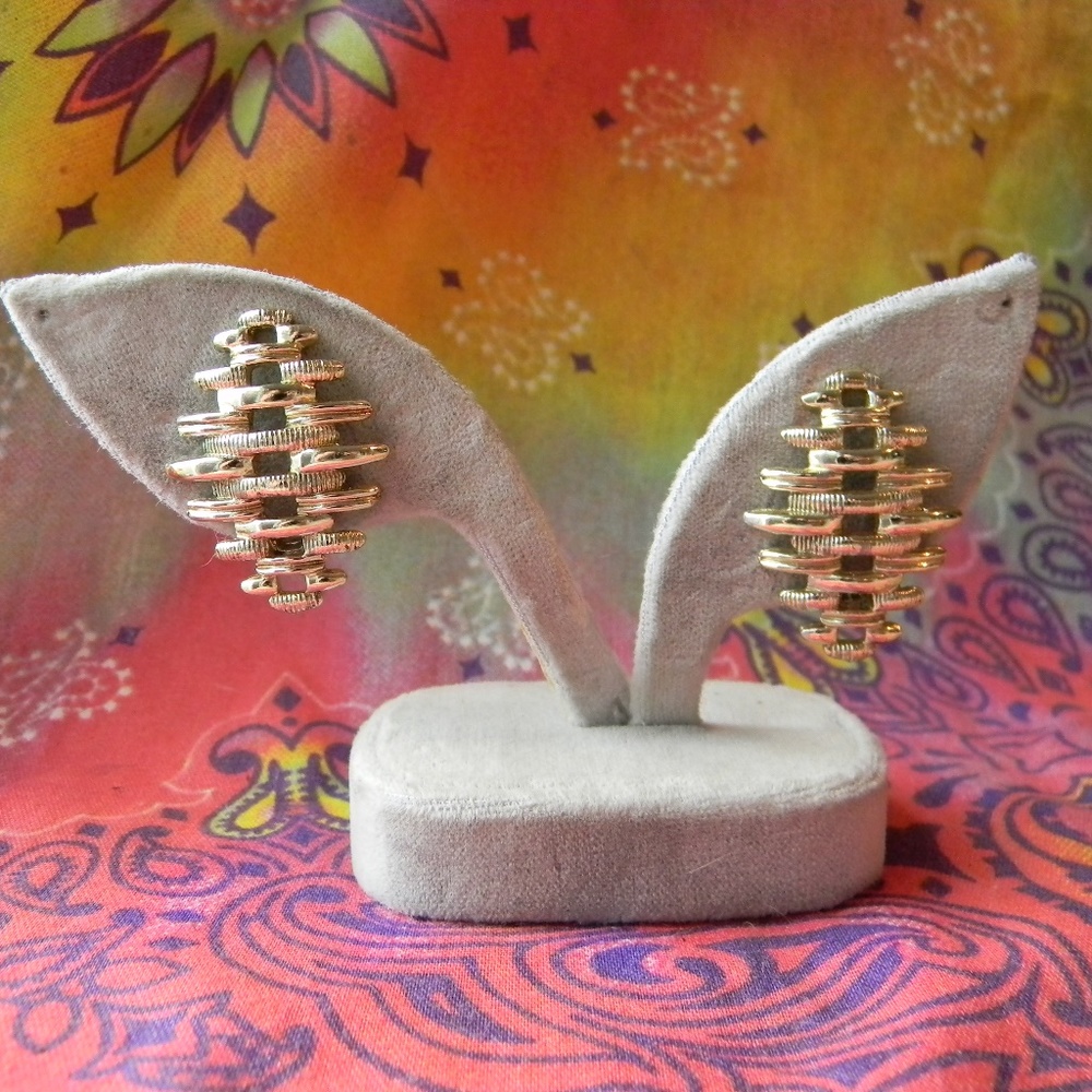 Large Sliver Clip On Earrings